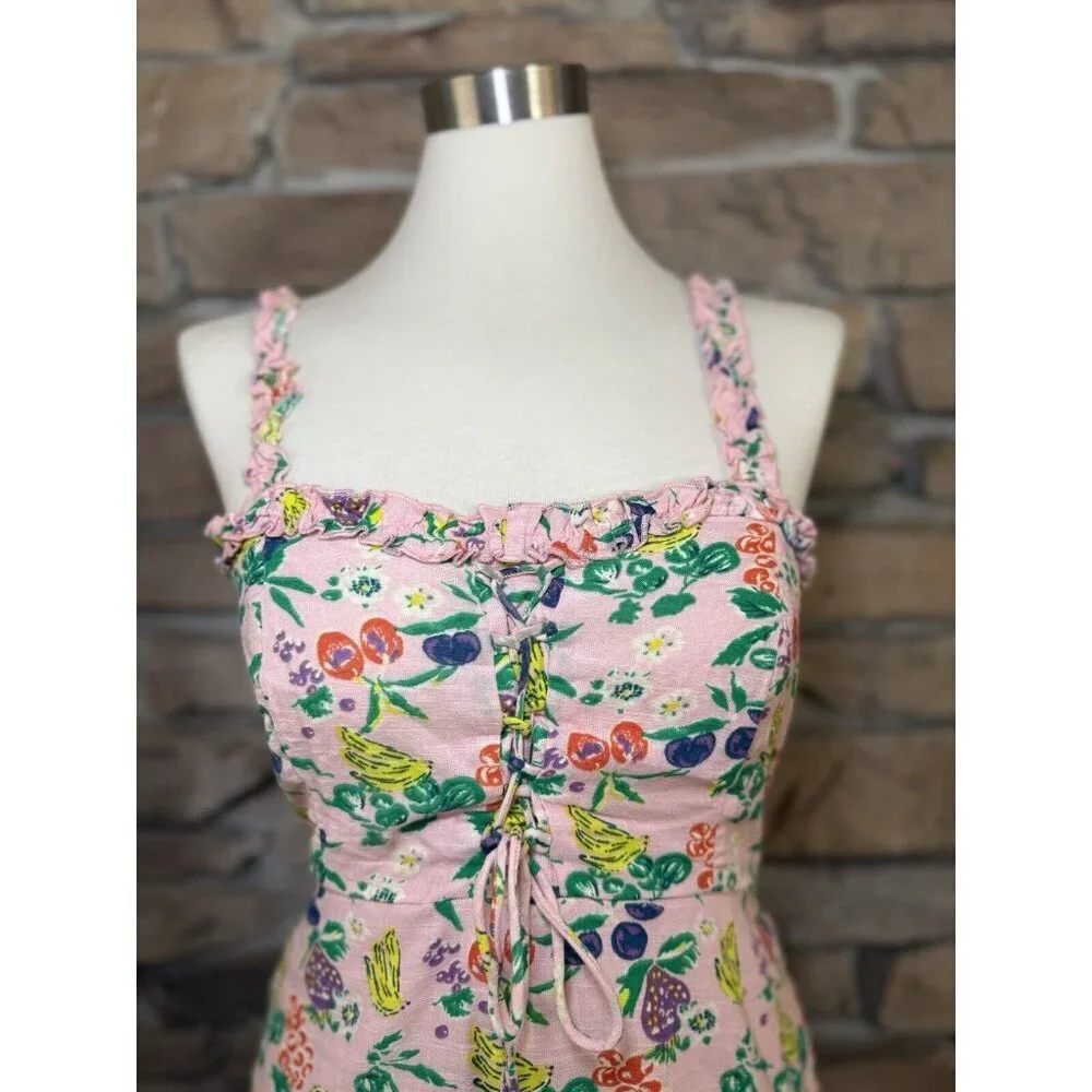 Urban Outfitters Pink Graphic Design Mini Dress Sz M